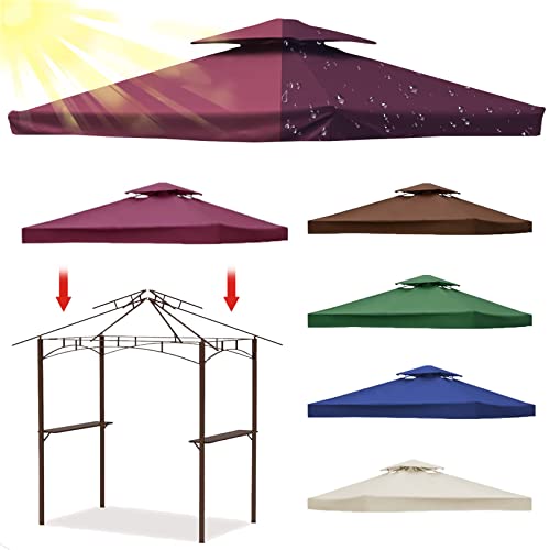 WULIDE Ersatzdach Pavillon 3x3 Wasserdicht Stabil Winterfest Sturmfest mit Kaminabzug Oxford-Stoff für Outsunny Metallpavillon Holzpavillon von WULIDE
