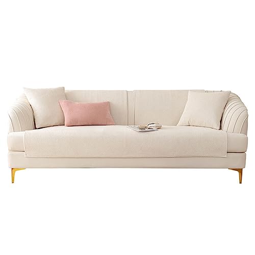 WULTNICEW Sofa Überzug l Form ecksofa Sofabezug 2/3/4 Sitzer Sofaschoner rutschfest Sofa/Couch Überwurfdecke Sofaschutz Katze/Hunde (Beige, 70X90cm) von WULTNICEW