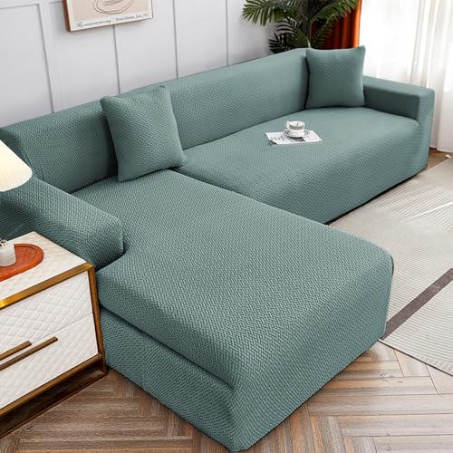 WULTNICEW Sofabezug Ecksofa L Form Jacquard Stretch Sofa Überzug Universal Couchbezug Für 1/2/3/4 Sitzer（L Form Ecksofa Erfordert Zwei） von WULTNICEW