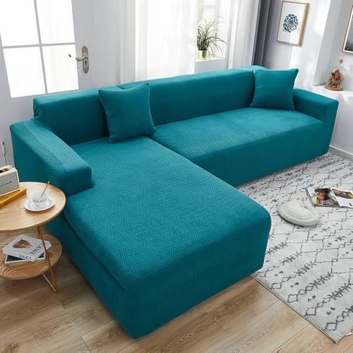 WULTNICEW Sofabezug Ecksofa L Form Jacquard Stretch Sofa Überzug Universal Couchbezug Für 1/2/3/4 Sitzer（L Form Ecksofa Erfordert Zwei） von WULTNICEW