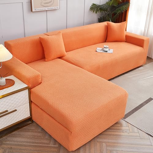 WULTNICEW Sofabezug Ecksofa L Form Jacquard Stretch Sofa Überzug Universal Couchbezug Für 1/2/3/4 Sitzer（L Form Ecksofa Erfordert Zwei） von WULTNICEW