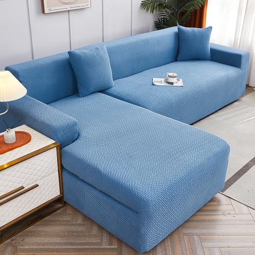 WULTNICEW Sofabezug Ecksofa L Form Jacquard Stretch Sofa Überzug Universal Couchbezug Für 1/2/3/4 Sitzer（L Form Ecksofa Erfordert Zwei） von WULTNICEW