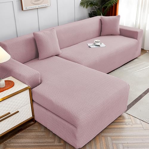 WULTNICEW Sofabezug Ecksofa L Form Jacquard Stretch Sofa Überzug Universal Couchbezug Für 1/2/3/4 Sitzer（L Form Ecksofa Erfordert Zwei） von WULTNICEW