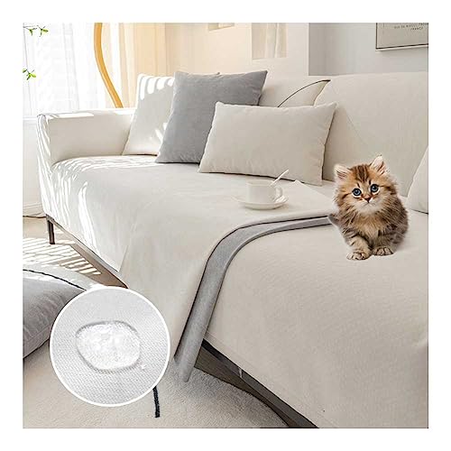 WULTNICEW Sofabezug L Form Ecksofa Sofa/Couch Überzug 1/2/3/4 Sitzer Universal Wasserdicht Couchbezug Sofaschoner rutschfest Sofaschutz Katze Hund von WULTNICEW