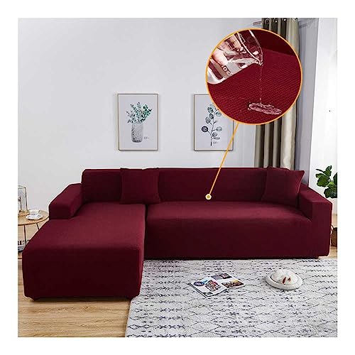 WULTNICEW Sofabezug Wasserabweisend 1/2/3/4 Sitzer Eck Stretch Sofa/Couch Überzug Universal Couchbezug（L Form Ecksofa Erfordert Zwei, Achten Sie Auf die Größentabelle） von WULTNICEW