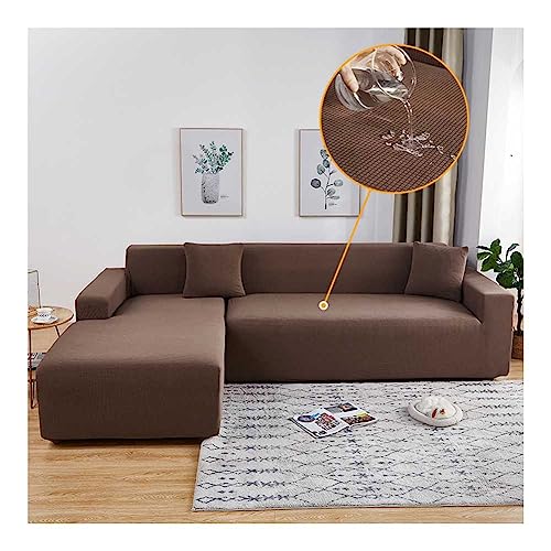 WULTNICEW Sofabezug Wasserabweisend 1/2/3/4 Sitzer Eck Stretch Sofa/Couch Überzug Universal Couchbezug（L Form Ecksofa Erfordert Zwei, Achten Sie Auf die Größentabelle） von WULTNICEW