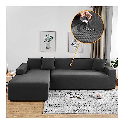 WULTNICEW Sofabezug Wasserabweisend 1/2/3/4 Sitzer Eck Stretch Sofa/Couch Überzug Universal Couchbezug（L Form Ecksofa Erfordert Zwei, Achten Sie Auf die Größentabelle） von WULTNICEW