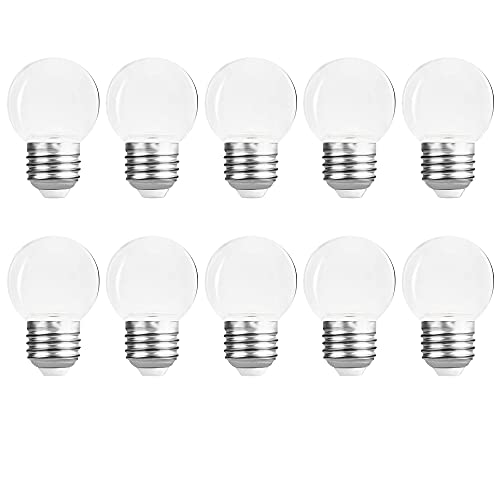 Aiwerttes 10er Pack Farbige Glühbirnen LED 2W E27 G45 Beleuchtung Glühbirnen, LED Farbige Golf Kugel Glühbirne für Haus Dekoration, Garten, Party, Hochzeit, Weihnachten, Feier von Aiwerttes