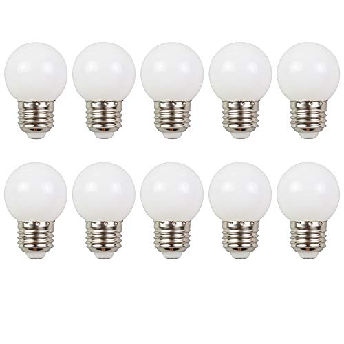 Aiwerttes 10er Pack Farbige Glühbirnen LED 2W E27 G45 Beleuchtung Glühbirnen, LED Farbige Golf Kugel Glühbirne für Haus Dekoration, Garten, Party, Hochzeit, Weihnachten, Feier von Aiwerttes