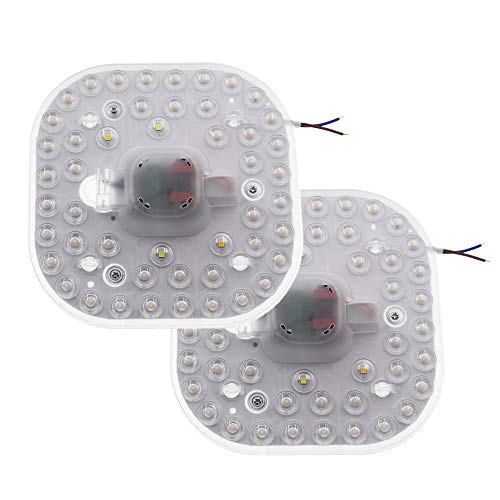 2er Pack LED Modul AC 165-265V 6.2 Zoll 24 Watt 2200 Lumen Umrüstsatz mit Magnethalterung für Deckenleuchte Tri-Color 3000-6000K, Nicht Dimmbar 2er Pack LED Modul AC 165-265V 6.2 Zoll 24 Watt 2200 Lumen Umrüstsatz mit Magnethalterung für Deckenleuchte Tri-Color 3000-6000K, Nicht Dimmbar von WULUN