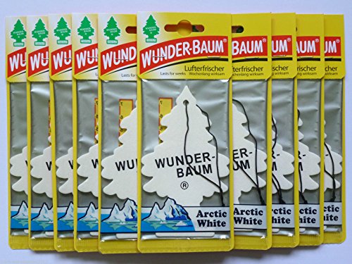 10 x Wunder-Baum Arctic White Duftbäume Autoduft Magic Tree von Wunder-Baum