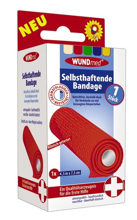 Wundmed Selbsthaftende Bandage 4,5 m x 7,5 cm von WUNDmed