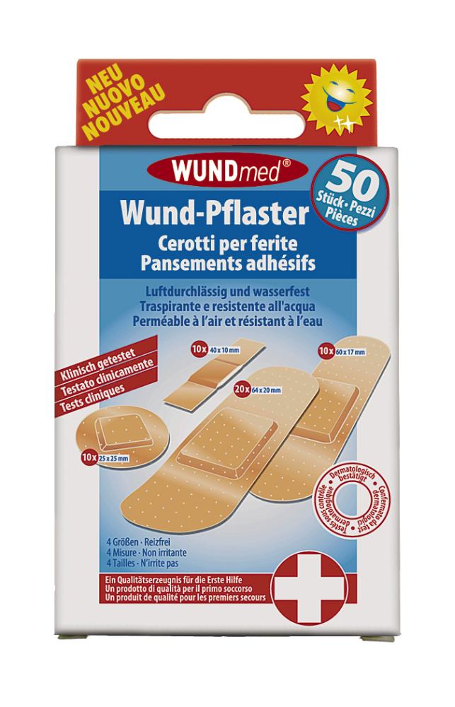 Wundmed Wundpflaster Strips wasserabweisend verschiedene größen 50 Stück von WUNDmed