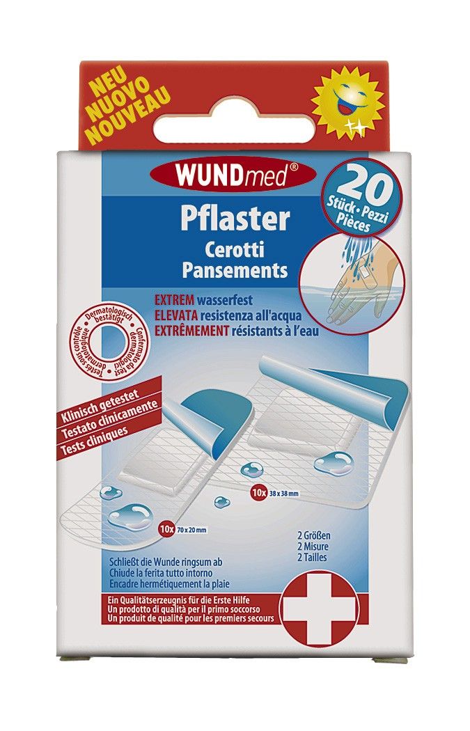 Wundmed Wundpflaster extrem wasserfest verschiedene Größen 20 Stück von WUNDmed