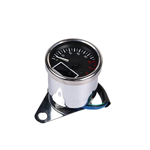 WUPEDI Universal Digital LCD Motorrad Tachometer Kilometerzähler Techometer Gauge Wasserdicht Dual Speed ​​Meter Power Kraftstoff Tank Anzeige Gauge Motorrad Tachometer(Silver) von WUPEDI