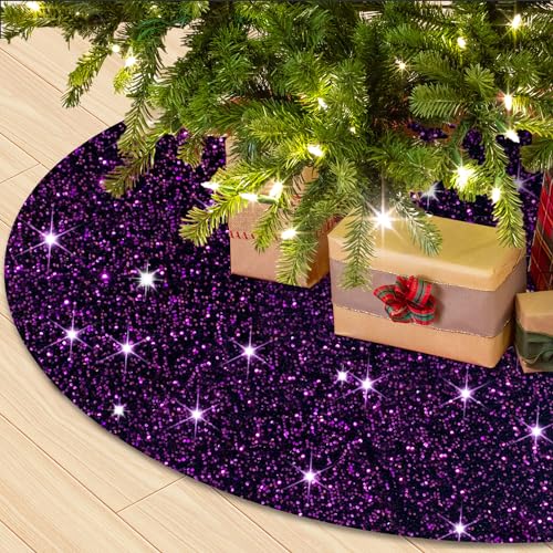 WUPIOS Purple Tree Skirt 46 Inches Sequin Christmas Tree Skirt Collar Velvet Xmas Tree Skirts Large Outdoor Tree Skirt Cover Metallic Tree Mat for 8FT Trees Glitter Tree Skirt Christmas Decorations WUPIOS Purple Tree Skirt 46 Inches Sequin Christmas Tree Skirt Collar Velvet Xmas Tree Skirts Large Outdoor Tree Skirt Cover Metallic Tree Mat for 8FT Trees Glitter Tree Skirt Christmas Decorations von WUPIOS