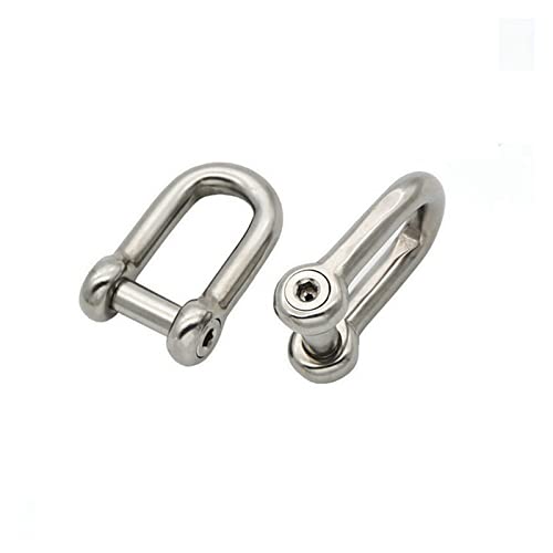 Schäkel, Edelstahl-Schäkel, kleiner Schäkel, hochfester M5-M20-Sechskant-Senkkopfstift aus Edelstahl 304, Schäkel vom Typ Dee(M5 10PCS) von WUPNGS