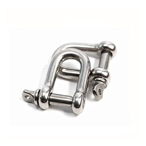 Schäkel, Edelstahlschäkel, kleiner Schäkel, 1 Stück M4-M12 Edelstahl 304 D-Typ Schäkel, Rostfreier D-Schäkel(M4) von WUPNGS