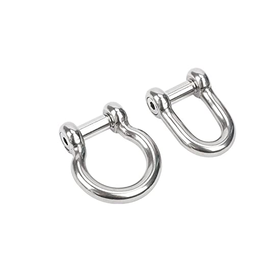Schäkel, Edelstahlschäkel, kleiner Schäkel, Edelstahl 304 Zug M5-M20 Innensechskant Senkstift oder Bügel Typ Schäkel(M8 5pcs,Dee Shape) von WUPNGS
