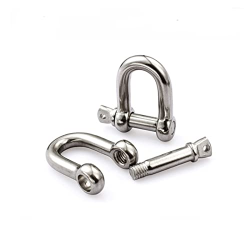 Schäkel, Edelstahlschäkel, kleiner Schäkel, M4 M5 M6 M8 M10 M12 M14 M16, gerader D-Schäkel, kurzer Edelstahl-Brech-D-Takelage-Schäkelhaken, Boots-Takelage-Hardware)(M12(1pcs)) von WUPNGS