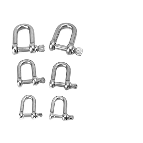 Schäkel, Edelstahlschäkel, kleiner Schäkel, Schnallenzubehör Fallschirmschnur 550 D Bogen Paracord Schäkel Kit von WUPNGS