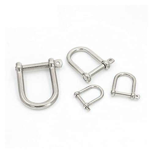 Schäkel, Edelstahlschäkel, kleiner Schäkel, extra breiter langer Ankerschäkel aus Edelstahl(M10 Wide D Shackle) von WUPNGS