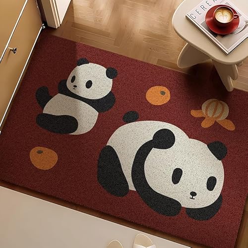 WUPNGS Willkommensmatte mit Tierdruck, Gummi-Rückseite, Fußmatte for den Innenbereich, rutschfeste Matte innen, PVC, waschbar(60x90cm) von WUPNGS