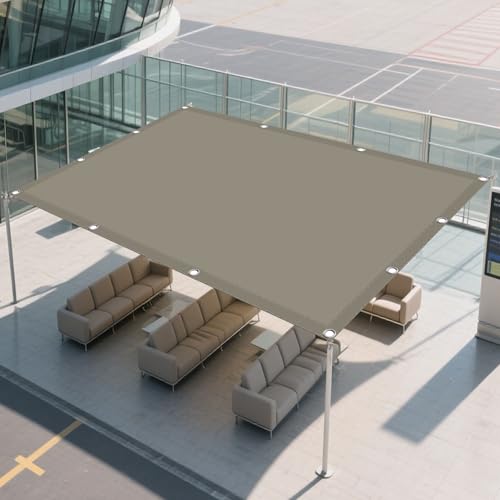 Sonnensegel Rechteckig mit Ösen 2.6 x 3 m Rechteckig Wasserdicht Sonnenschutz Windschutz Nach Maß mit Ösen Ohne Bohren mit Segeltuch für Terrasse Garten, Khaki Sonnensegel Rechteckig mit Ösen 2.6 x 3 m Rechteckig Wasserdicht Sonnenschutz Windschutz Nach Maß mit Ösen Ohne Bohren mit Segeltuch für Terrasse Garten, Khaki von WUQINC