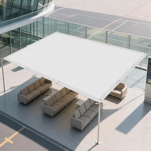 Sonnensegel Rechteckig mit Ösen 2.6 x 4 m Rechteckig Wasserdicht Sonnenschutz Windschutz Nach Maß mit Ösen Ohne Bohren mit Segeltuch für Terrasse Garten, Weiß Sonnensegel Rechteckig mit Ösen 2.6 x 4 m Rechteckig Wasserdicht Sonnenschutz Windschutz Nach Maß mit Ösen Ohne Bohren mit Segeltuch für Terrasse Garten, Weiß von WUQINC