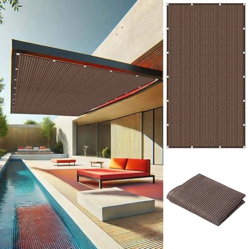 Sonnensegel Sonnenschutz 100 x 490 cm Rechteckig Atmungsaktiv Sonnenschutz Windschutz Baldachin Markise Vielen Größen mit Spannseilen für Balkon Garten, braun Sonnensegel Sonnenschutz 100 x 490 cm Rechteckig Atmungsaktiv Sonnenschutz Windschutz Baldachin Markise Vielen Größen mit Spannseilen für Balkon Garten, braun von WUQINC