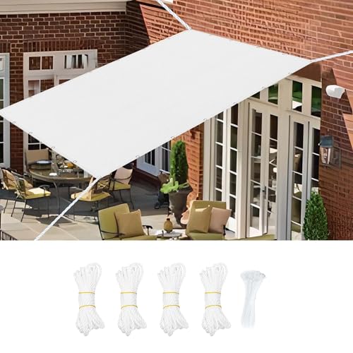 Sonnensegel Sonnenschutz Windschutz 350 x 620 cm Rechteckig Atmungsaktiv Sonnenschutz Windschutz Schattennetz inkl Befestigungsseile für Garten Terrasse Balkon Schwimmbad, Weiß Sonnensegel Sonnenschutz Windschutz 350 x 620 cm Rechteckig Atmungsaktiv Sonnenschutz Windschutz Schattennetz inkl Befestigungsseile für Garten Terrasse Balkon Schwimmbad, Weiß von WUQINC