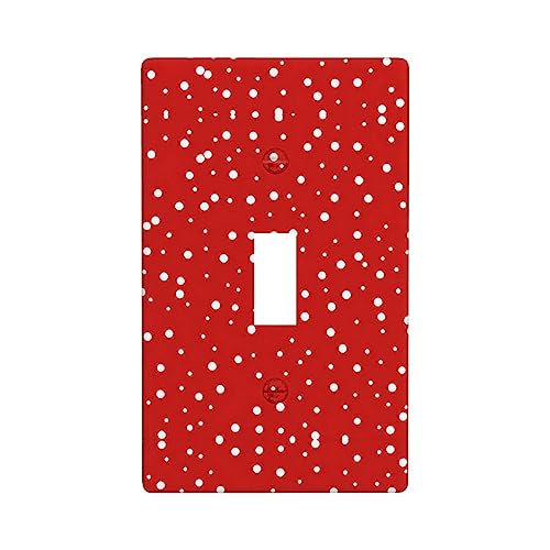 Rot und Weiß Punkte Druck Wandplatte Lichtschalter Kunststoff Deko Platte Schraubdeckel Küche, Badezimmer, Schlafzimmer von WURTON