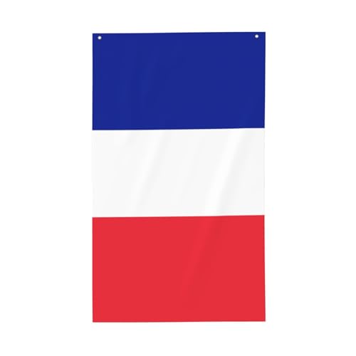 Wurton Gartenflagge mit französischer Flagge, einseitig, 90 x 152 cm, für den Außenbereich, Zuhause, Terrasse, Veranda, Hof, Rasen von WURTON