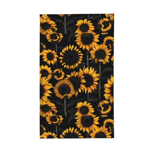 Wurton Sonnenblumen-Flagge mit blühenden Blumen, Pflanzen, Druck, einseitig, Bauernhaus, Hof, Outdoor, saisonale Flaggen, Dekoration, 90 x 152 cm von WURTON