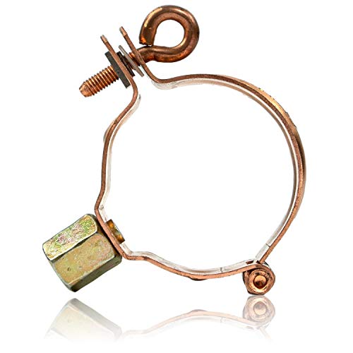 Fallrohrschelle Kupfer 80 mm mit M8/M10 Gewindeanschluss - Schraubrohrschelle zur Befestigung von Fallrohren am Gebäude - Rohrschelle für Kupfer Regenrohre DN 80 von WUS