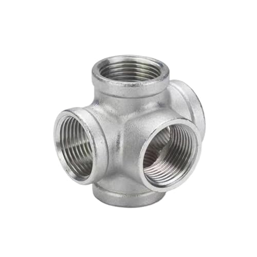 1 PCS 1/4 "3/8" 1/2 "3/4" "Edelstahl SS304 DN15 DN20 DN25 Weibliche BSP Gewinde Rohr fitting 5 Weg Gleich Kreuz Stecker(3/4") von WUSHADEHANS