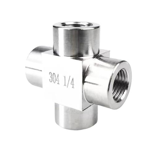 1 PCS 1/8 "1/4" 3/8 "1/2" BSP 1/4 "NPT M20 Weibliche Kreuz 4 Weg Splitter Block 304 Edelstahl Rohr Fitting Anschluss Wasser Gas Kraftstoff(1/4") von WUSHADEHANS