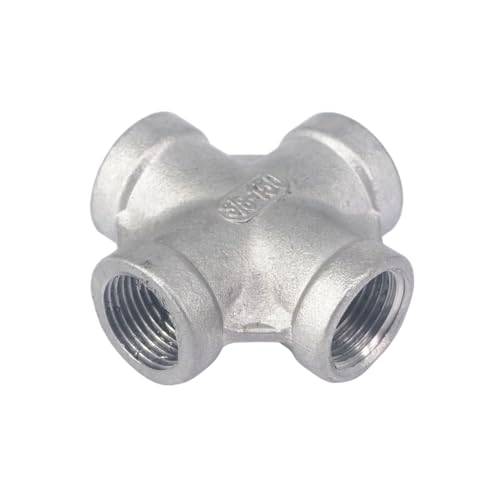 1 PCS 3/8 "BSP Weibliche 304 Edelstahl Kreuz 4 Weg Stecker Rohr Fitting Wasser Öl Luft 1 PCS 3/8 "BSP Weibliche 304 Edelstahl Kreuz 4 Weg Stecker Rohr Fitting Wasser Öl Luft von WUSHADEHANS