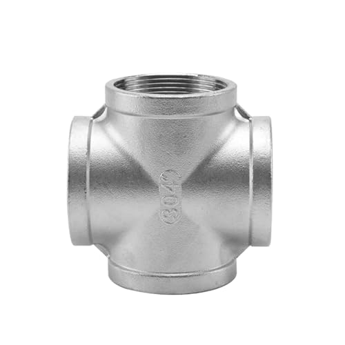 1 PCS 304 Edelstahl 1/4 "3/8" 1/2 "3/4" "1-1/4" 1-1/2 "2" Weiblich Männlich BSP Gewinde Rohr Fitting 4 Weg Gleich Kreuz Armaturen(Female,1-1/2") von WUSHADEHANS