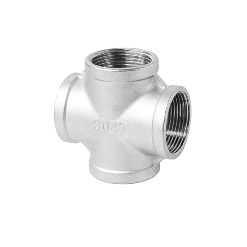 1 PCS 304 Edelstahl Innengewinde Vier Weg Gewinde Schnalle Wasser Rohr Und Heizung Joint Zubehör(DN80) von WUSHADEHANS