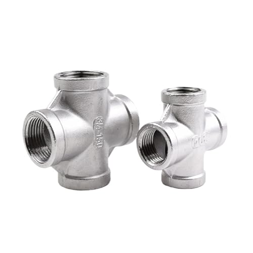 1 PCS BSP Edelstahl SS304 1/8 "1/4" 3/8 "1/2" 3/4 "1" 1-1/4 "1-1/2" Innengewinde Rohrverschraubung 4 Weg Gleich Kreuz Stecker(1-1/2") von WUSHADEHANS