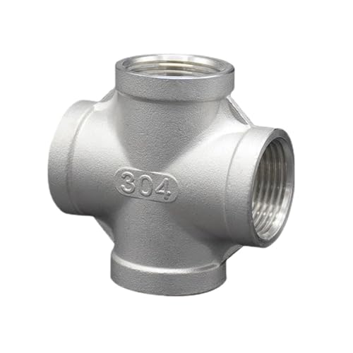 1 PCS BSP NPT Weibliche Kreuz 4 Weg Splitter 201 304 316 Edelstahl Rohr Fitting Anschluss Koppler(Bspt Ss316,1-1/2") von WUSHADEHANS