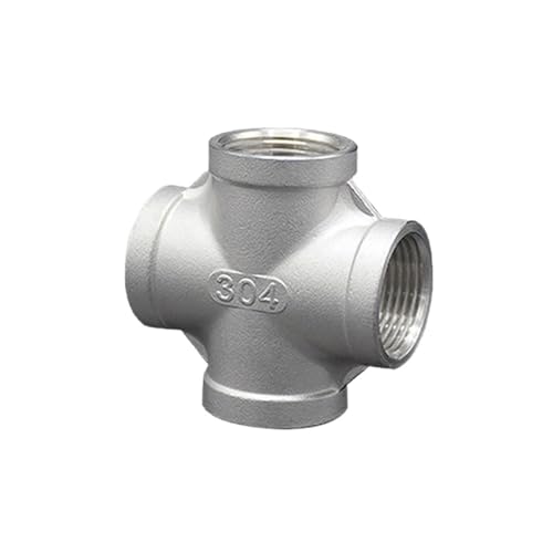 1 PCS Edelstahl 304 Weibliche BSP Gewinde Rohr Fitting 4 Weg Gleich Kreuz Stecker(1-1/4") von WUSHADEHANS
