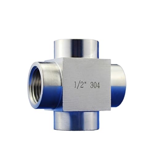 1 PCS Edelstahl Hochdruck 4-weg Nippel Fitting 300P 1/4 "1/2" 3/4 "Innengewinde Kreuz Gleichen Durchmesser Adapter(3/4") von WUSHADEHANS