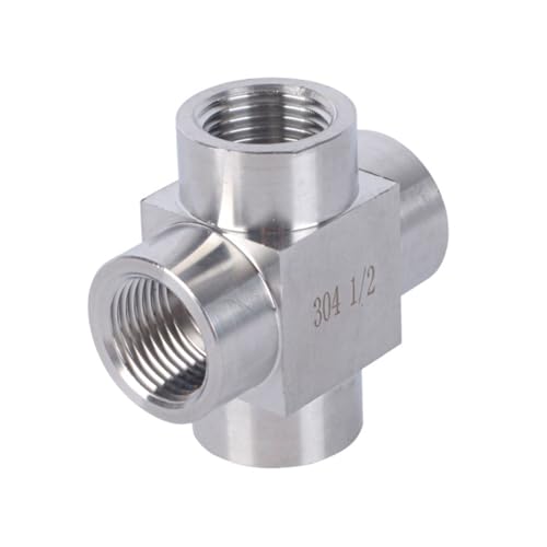 1 PCS NPT M20 Weibliche Kreuz 4 Weg Splitter Block 304 Edelstahl Rohr Fitting Anschluss Wasser Gas Kraftstoff(Npt,FEMALE-3/4") von WUSHADEHANS