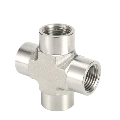 1 PCS SS316 Weibliche KREUZ NPT BSP BSPT 4 Weg Stecker 3000psig 20MPa Rohr Fitting Edelstahl(Female Npt Cross,1/2") von WUSHADEHANS