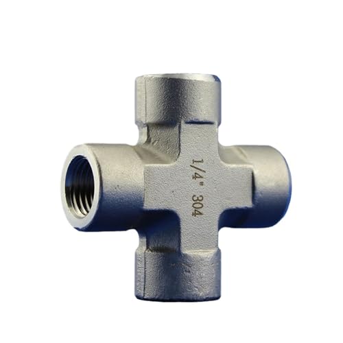 1 STÜCK Edelstahl Hochdruck Geschmiedet 4-wege Nippel Fitting 320Bar 1/4 "1/2" Innengewinde Kreuz Gleichen Durchmesser Adapter(3/8") von WUSHADEHANS