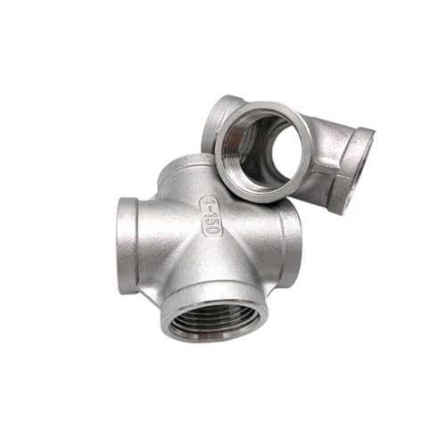 1 STÜCKE 1/4'' - 2'' NPT Innengewinde Gleich Kreuz Typ 304 Edelstahl DN8 DN50 Wasserrohrverschraubung Gelenk 4 Wege Stecker(1") von WUSHADEHANS