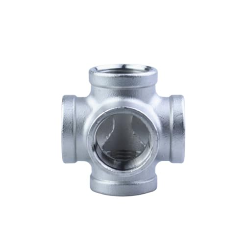1 STÜCKE SS304 Edelstahl 1/4 "3/8" 1/2 "3/4" "BSP-Innengewinde Rohrverschraubung 5-wege Gleich Kreuzverbinder DN8 DN10 DN15 DN25(3/4") von WUSHADEHANS