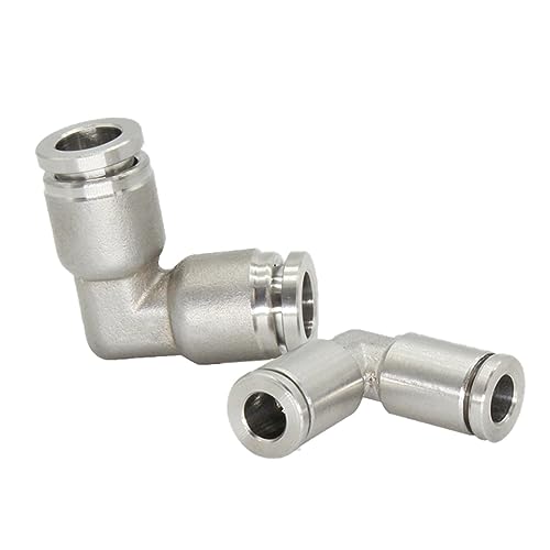 2 PCS 304 Edelstahl Pneumatische Luftschlauch Armaturen Metall Schnellkupplung Hochdruck Fitting Rohrverbinder(Pv,12MM) von WUSHADEHANS